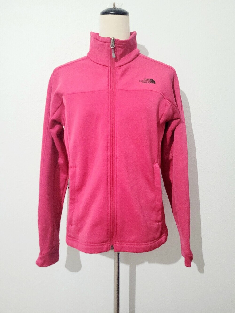 The North Face Women’s Medium Pink Full Zip Fleece Soft Shell Jacket Coat M - Picture 2 of 11